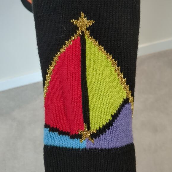 Vintage Storybook Knits Cardigan Sweater Small Angels And Cathedral Cottage Core - Picture 14 of 14